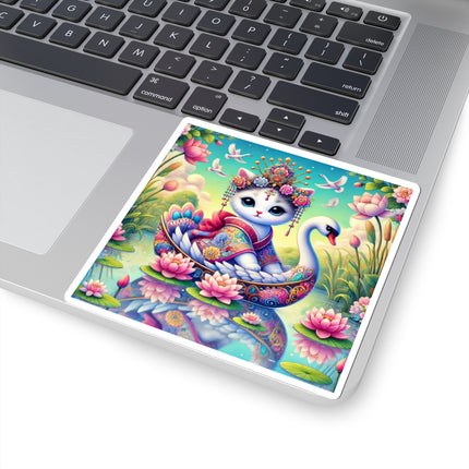 Geisha Kitten’s River Voyage Kiss-Cut Stickers (4 Sizes)
