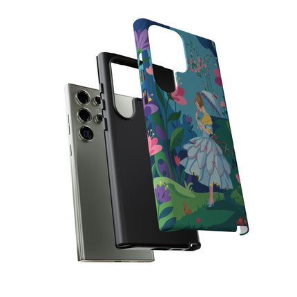 🌸☂️ A Stroll Through The Enchanted Forest Phone Case – Art Deco Floral Fantasy
