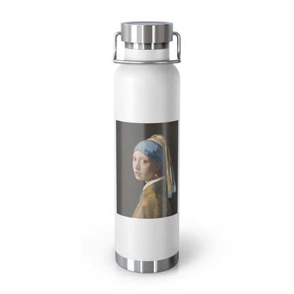 Girl with a Pearl Earring by Johannes Vermeer Copper Vacuum Insulated Bottle, 22oz