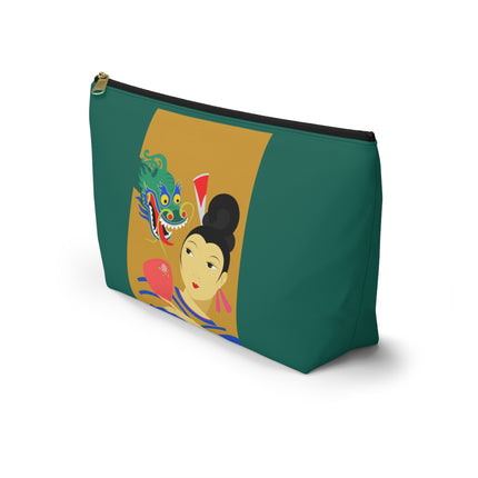 Dragon Fan Cosmetic Bag – Bold Chinese Fantasy & Elegant Strength