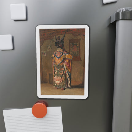 A Buddhist Lama at a Feast at Pemionchi Monastery by Vasily Vereshchagin Die-Cut Magnets (5 Sizes)