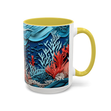 Enchanting Underwater Scene Colorful Mugs (11oz, 15oz)