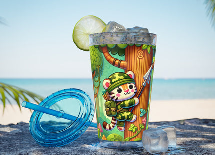 Stealthy Stripes Sunsplash Tumbler with Straw, 16oz