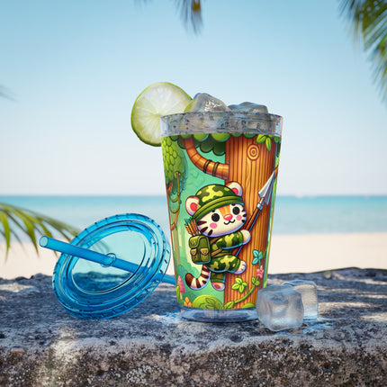 Stealthy Stripes Sunsplash Tumbler with Straw, 16oz