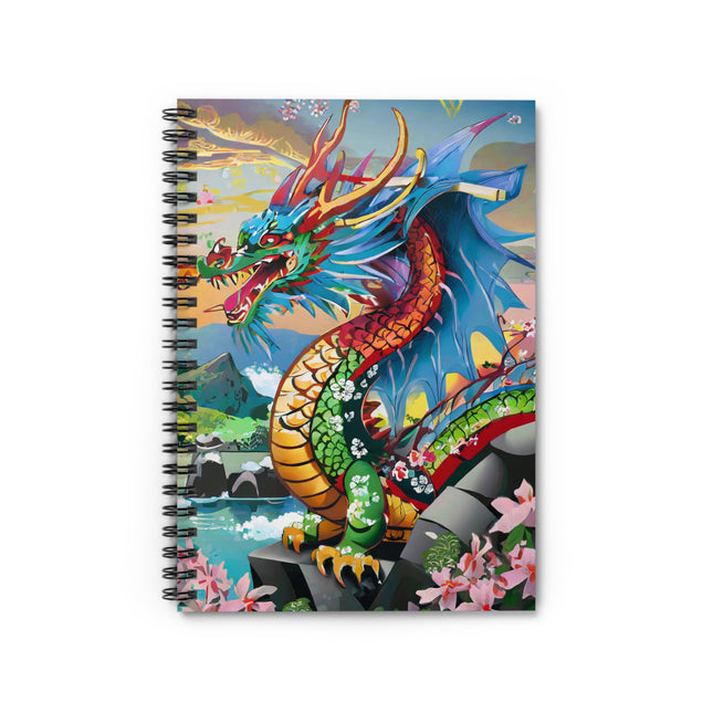 Chinese Dragon Spiral Notebook - Ruled Line