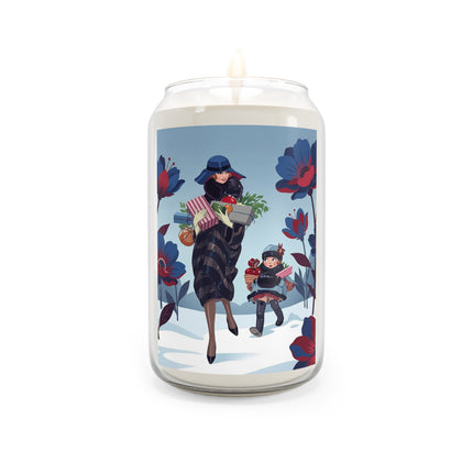 🎁🌺 The Christmas Gift Garden Stroll Scented Soy Candle – Art Deco Holiday Fantasy