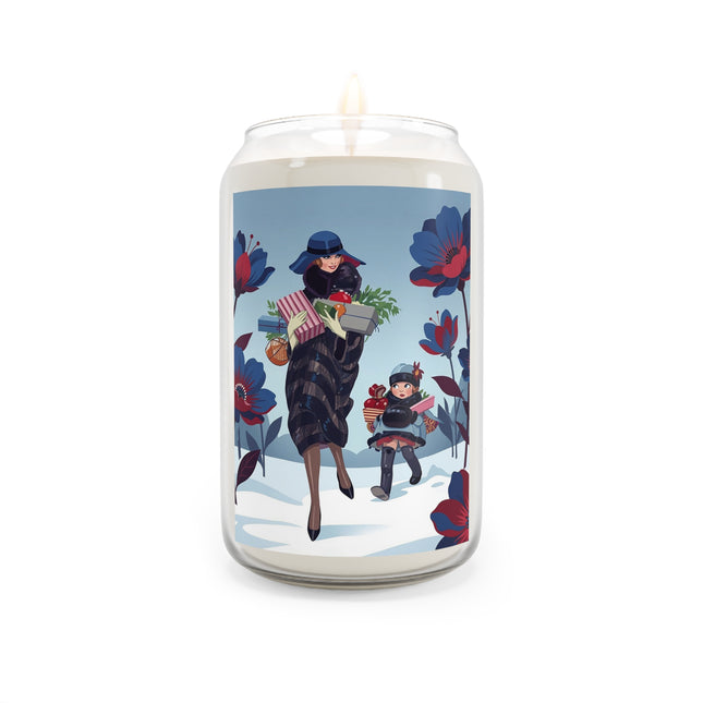🎁🌺 The Christmas Gift Garden Stroll Scented Soy Candle – Art Deco Holiday Fantasy