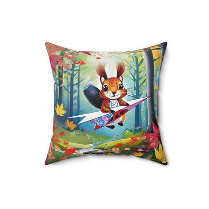 Acorn Aviator Spun Polyester Square Pillow