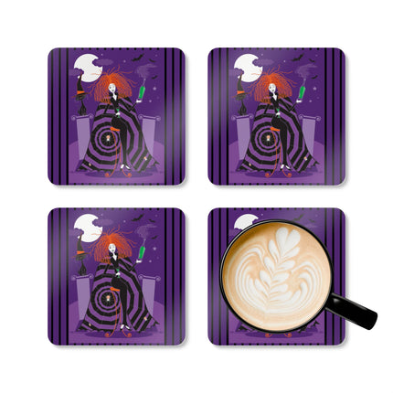 Mystic Elegance Corkwood Coaster Set