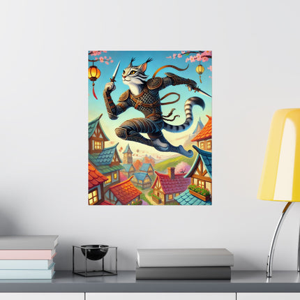 🌸🐾 Springbound Sentinel Matte Vertical Poster – Grace, Vigilance & Springtime Adventure