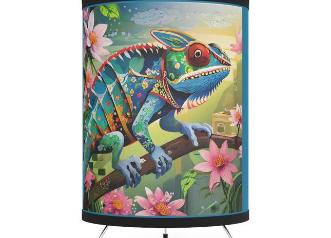 Camouflage Chameleon Tripod Lamp