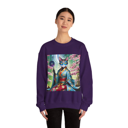 Cyberpunk Geisha Unisex Heavy Blend™ Crewneck Sweatshirt
