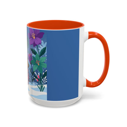 🌹❄️ The Holly Rose Of Winter Colorful Mug – Art Deco Christmas Garden