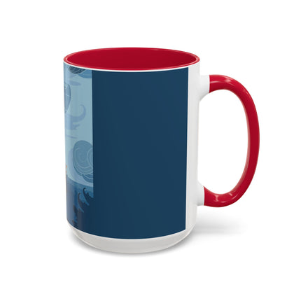 Siren of the Waves Colorful Mugs – Dramatic Sea Power & Bold Elegance