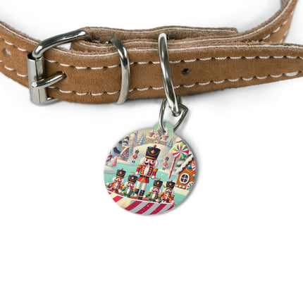 Nutcracker Candy-Striped Pet Tag
