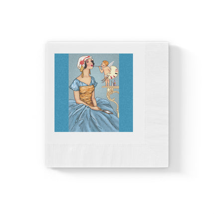 The Enchanting Painter White Coined Napkins