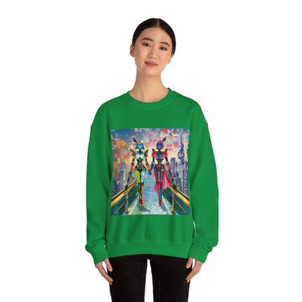 Cyber Punk Robot Models Unisex Heavy Blend™ Crewneck Sweatshirt