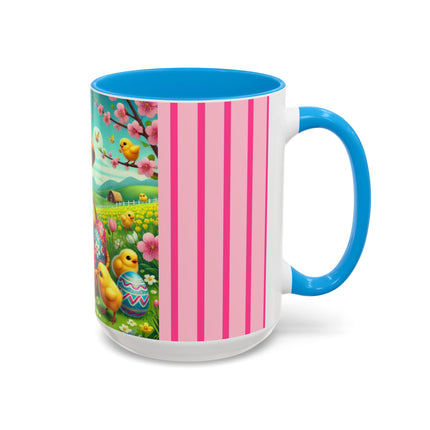 Geisha Kitten’s Easter Delight Colorful Mugs (11oz, 15oz)