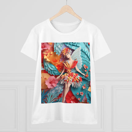 Hibiscus Fairy Women's Midweight Cotton Tee