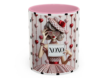 Fashionably Yours, XOXO Colorful Mugs (11oz, 15oz)