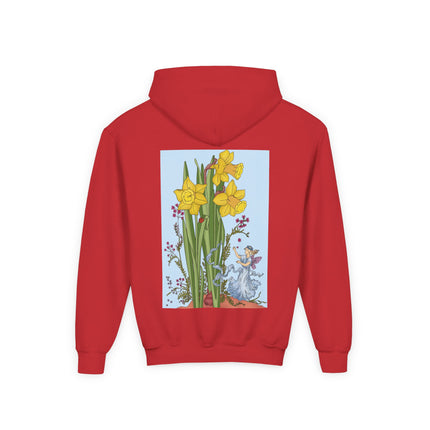 Daffodil Fairy Youth Hooded Sweatshirt – Spring Magic & Timeless Charm