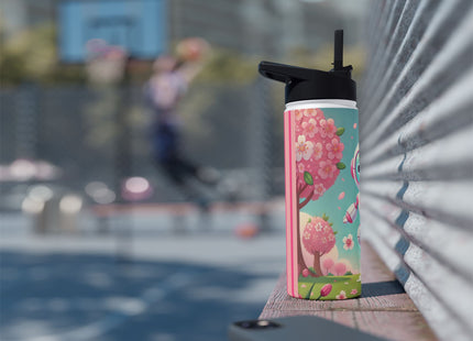 Sakura Sentinel Stainless Steel Water Bottle, Standard Lid