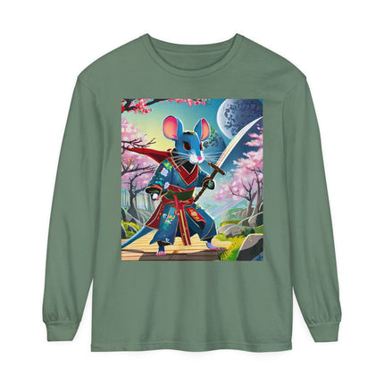 Cyber Samurai Rat Long Sleeve T-Shirt