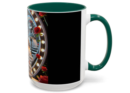 Halloween Witch Through the Mirror Colorful Mugs (11oz, 15oz)