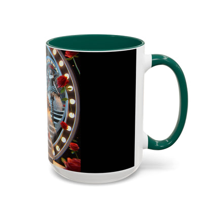 Halloween Witch Through the Mirror Colorful Mugs (11oz, 15oz)