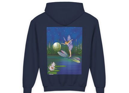 Fairy on a Dragonfly Youth Heavy Blend Hooded Sweatshirt