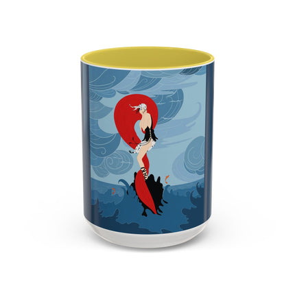 Siren of the Waves Colorful Mugs – Dramatic Sea Power & Bold Elegance