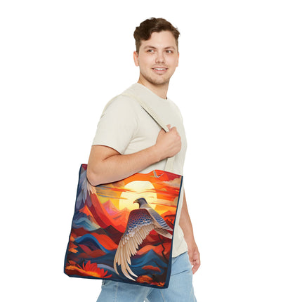 Falcon's Sunset Masterpiece Tote Bag (AOP)