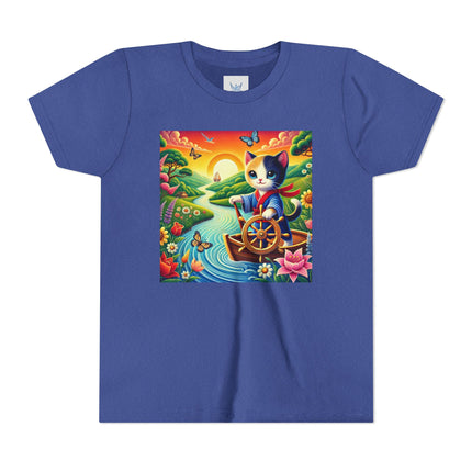 Sailor Kitten’s River Adventure Youth Short Sleeve Tee