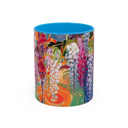 Golden Wisteria Elegance Colorful Mugs (11oz, 15oz)