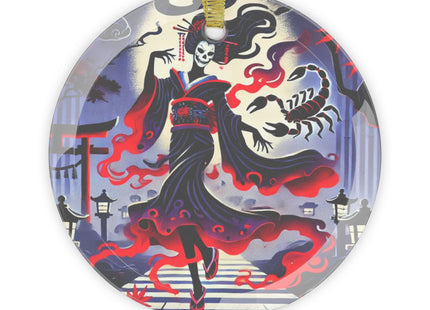 Halloween Sorceress Glass Ornament