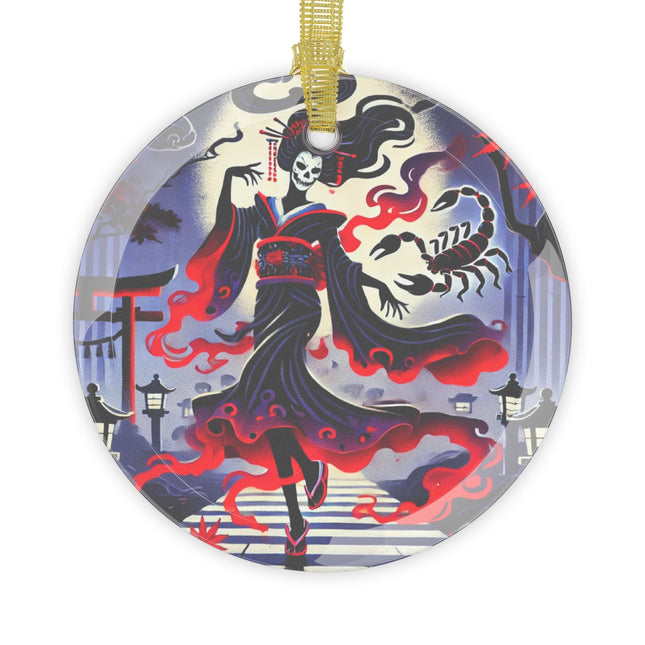 Halloween Sorceress Glass Ornament