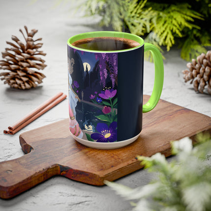 The Moonlit Garden Serenade Colorful Mugs – Art Deco Musical Elegance