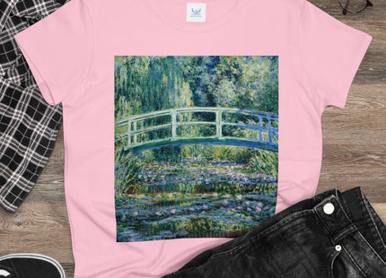 Water Lilies and Japanese Bridge by Claude Monet Women's Midweight Cotton Tee