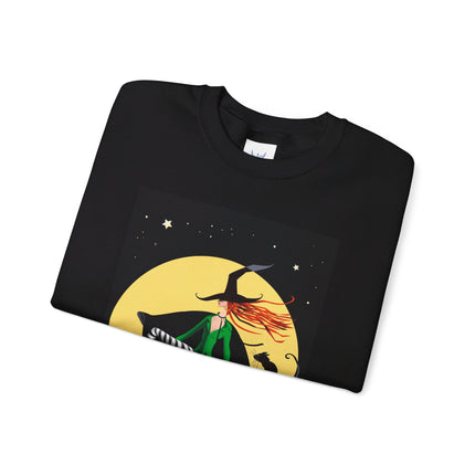 A Witch’s Moonlit Flight Unisex Heavy Blend™ Crewneck Sweatshirt