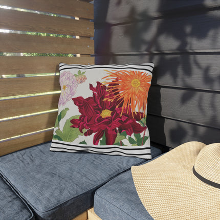 Dahlia Flower by Tanigami Kônan Outdoor Pillows