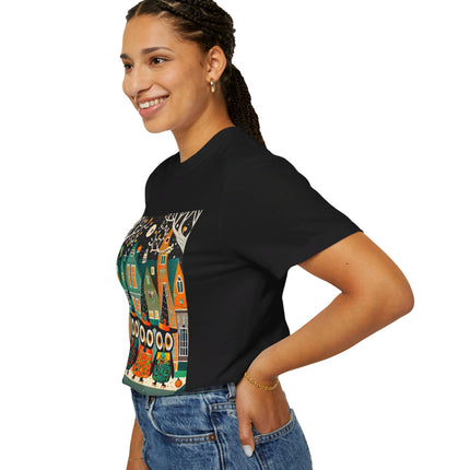 Night of the Trick-or-Treating Owlets Unisex Garment-Dyed T-shirt