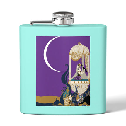 Moonlit Reverie Pavilion Flask – Art Deco Elegance & Mystical Serenity