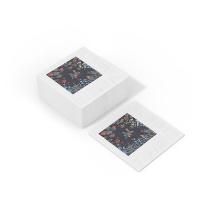 Rank Badge with Mandarin Duck White Coined Napkins