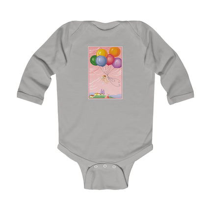 Flight of Innocence Baby Long Sleeve Bodysuit – Vintage Sky Arrival & Dreamlike Wonder