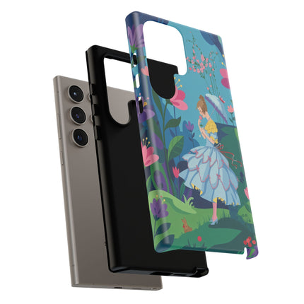 🌸☂️ A Stroll Through The Enchanted Forest Phone Case – Art Deco Floral Fantasy