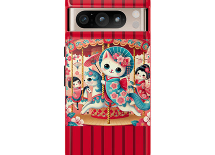 Geisha Kitten's Enchanted Carousel Phone Cases