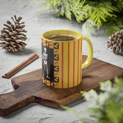 Candy Corn Skeleton Colorful Mugs (11oz, 15oz)