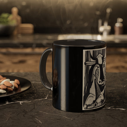 The Large Cow by Ernst Ludwig Kirchner Colorful Mugs, 11oz