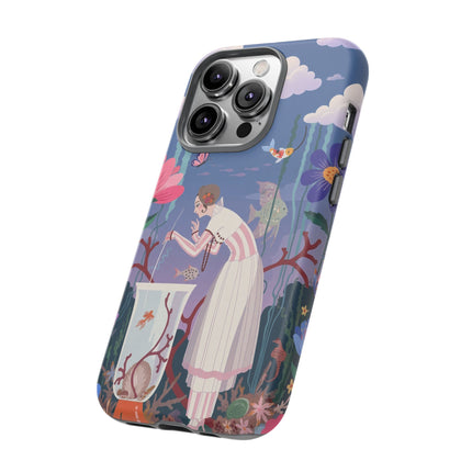 🐠🌸 The Enchanted Aquarium Garden Phone Case – Art Deco Underwater Fantasy