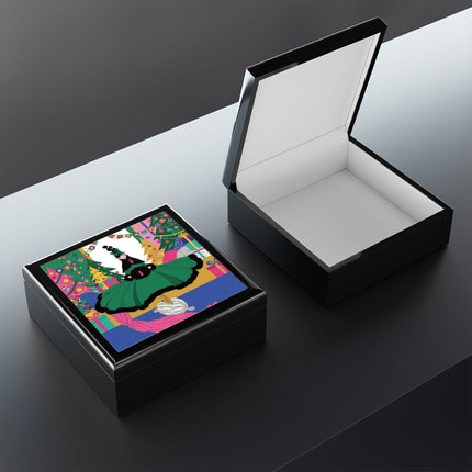 🎄🎁 The Emerald Christmas Belle Jewelry Box – Colorful Holiday Fashion Fantasy